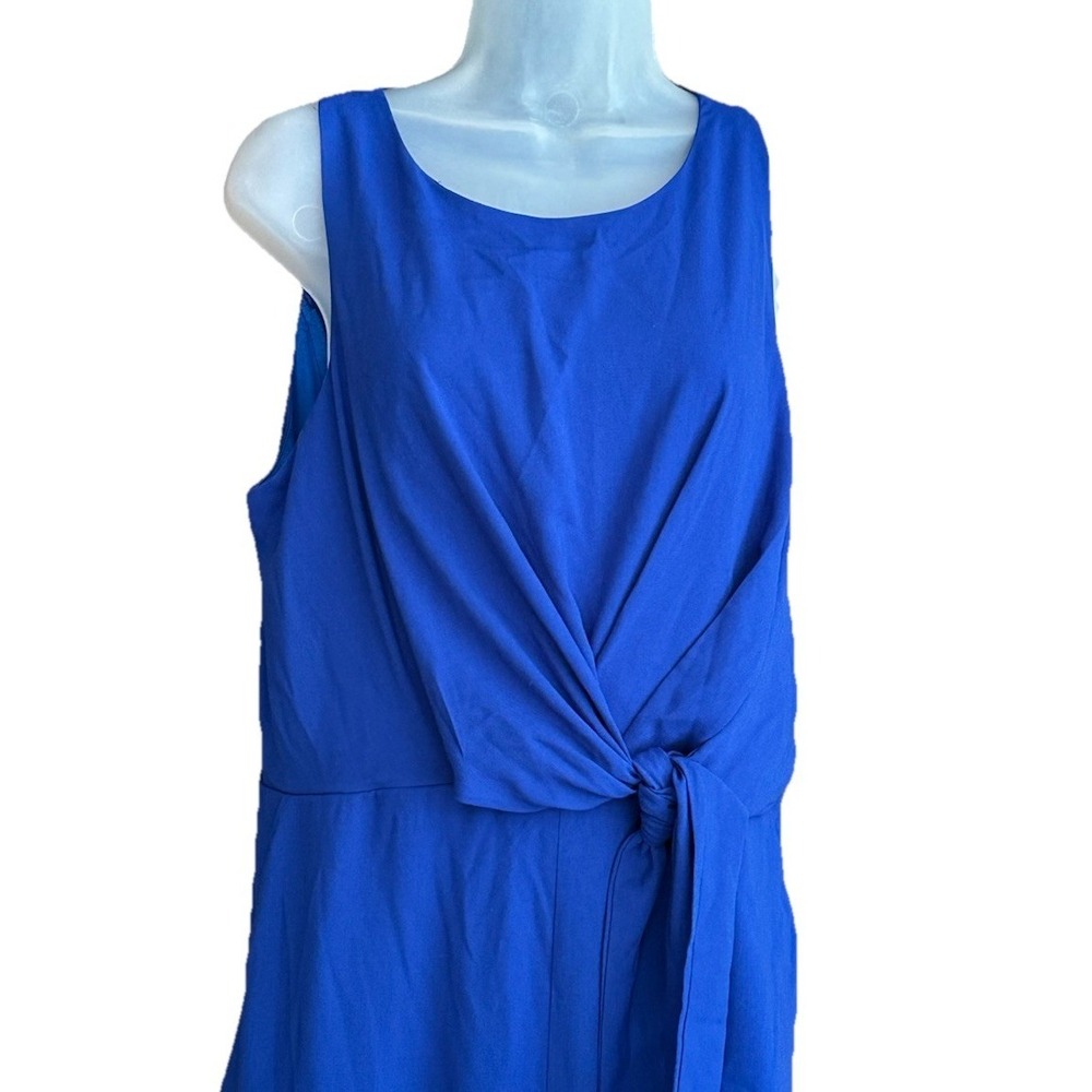 Lulu's‎ Faux Wrap Jumpsuit Size Large Blue Wide Leg Party Special Event Wedding - Picture 3 of 8